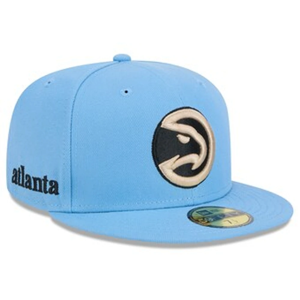 Men's New Era  Light Blue Atlanta Hawks 2024/25 City Edition Alternate 59FIFTY Fitted Hat