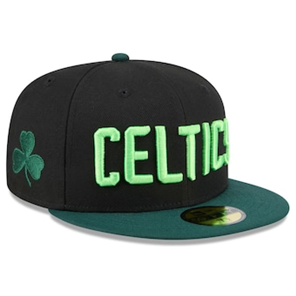 Men's New Era  Black Boston Celtics 2024/25 City Edition 59FIFTY Fitted Hat