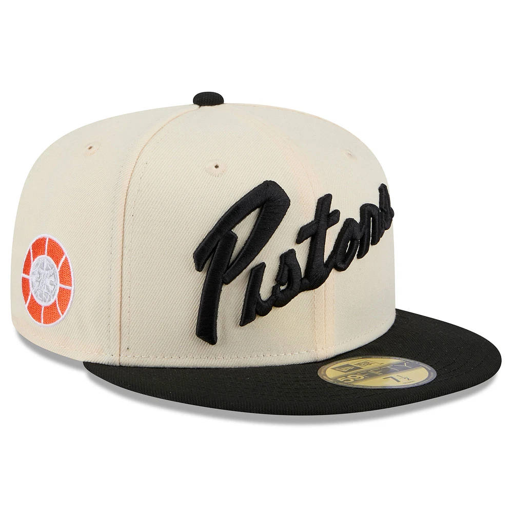 Men's New Era  Tan Detroit Pistons 2024/25 City Edition 59FIFTY Fitted Hat