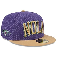 Men's New Era  Purple Orleans Pelicans 2024/25 City Edition 59FIFTY Fitted Hat