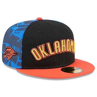 Men's New Era  Black Oklahoma City Thunder 2024/25 Edition 59FIFTY Fitted Hat