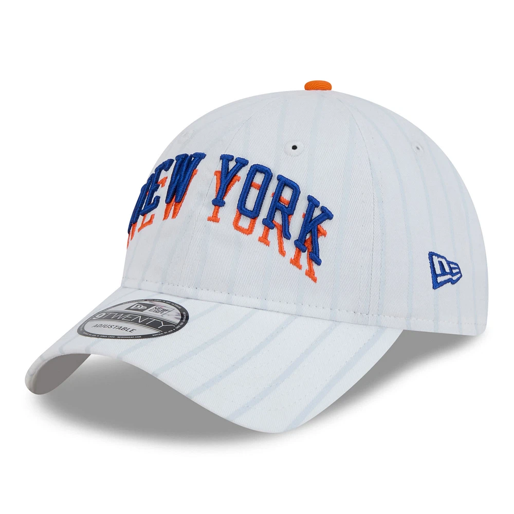 Men's New Era  White New York Knicks 2024/25 City Edition 9TWENTY Adjustable Hat