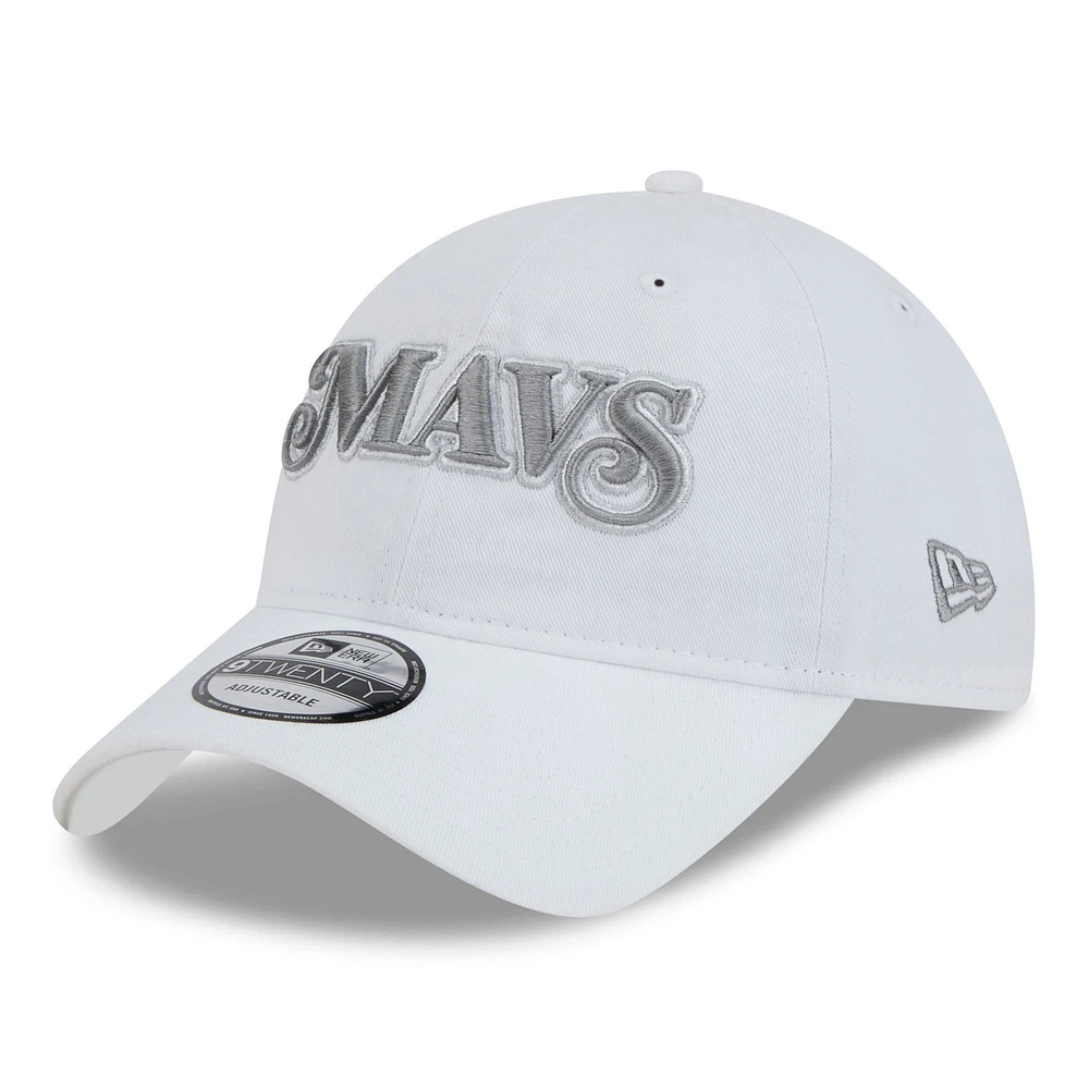 Men's New Era  White Dallas Mavericks 2024/25 City Edition 9TWENTY Adjustable Hat