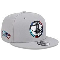 Men's New Era  Gray Brooklyn Nets 2024/25 City Edition Alternate 9FIFTY Snapback Hat