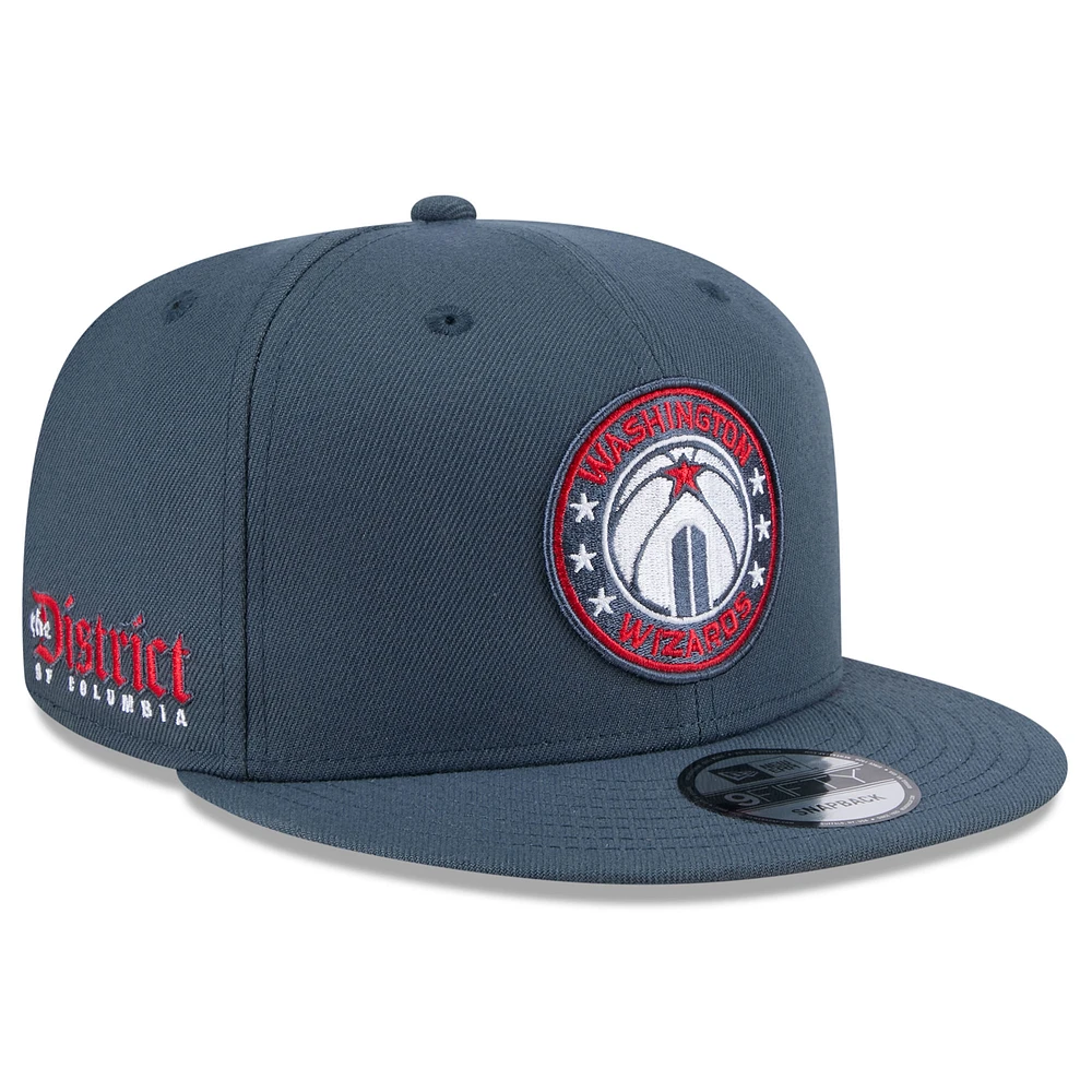 Men's New Era  Navy Washington Wizards 2024/25 City Edition Alternate 9FIFTY Snapback Hat