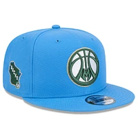 Men's New Era  Blue Milwaukee Bucks 2024/25 City Edition Alternate 9FIFTY Snapback Hat