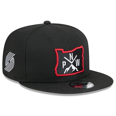 Men's New Era  Black Portland Trail Blazers 2024/25 City Edition Alternate 9FIFTY Snapback Hat