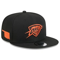 Men's New Era  Black Oklahoma City Thunder 2024/25 City Edition Alternate 9FIFTY Snapback Hat