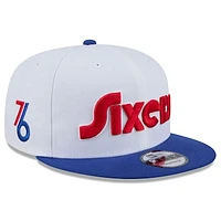 Men's New Era  White Philadelphia 76ers 2024/25 City Edition 9FIFTY Snapback Hat