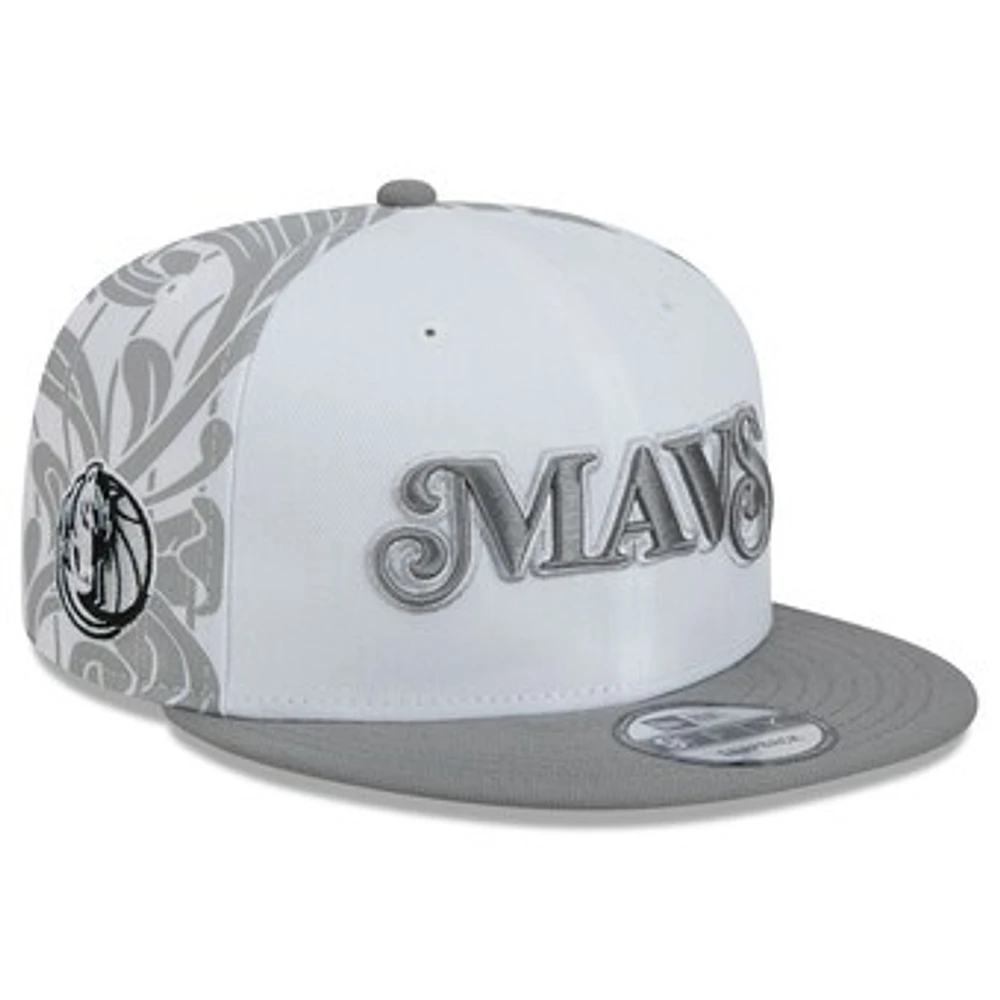 Men's New Era  White Dallas Mavericks 2024/25 City Edition 9FIFTY Snapback Hat