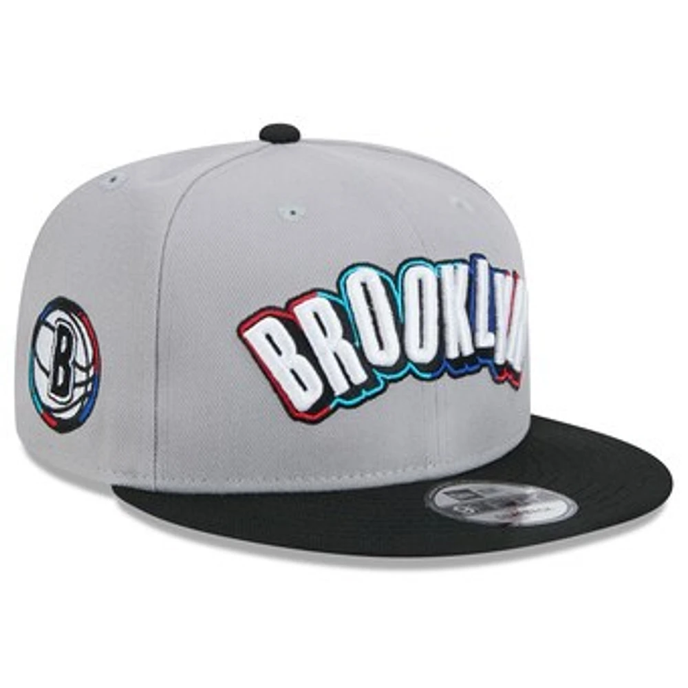 Men's New Era  Gray Brooklyn Nets 2024/25 City Edition 9FIFTY Snapback Hat