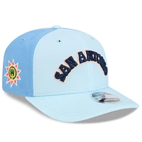 Men's New Era  Light Blue San Antonio Spurs 2024/25 City Edition 9SEVENTY Stretch-Snap Hat