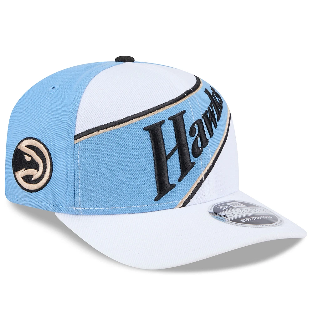 Men's New Era  White Atlanta Hawks 2024/25 City Edition 9SEVENTY Stretch-Snap Hat