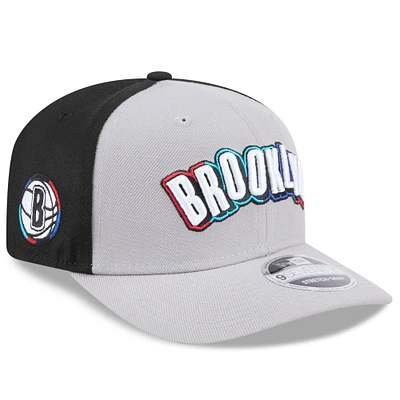 Men's New Era  Gray Brooklyn Nets 2024/25 City Edition 9SEVENTY Stretch-Snap Hat