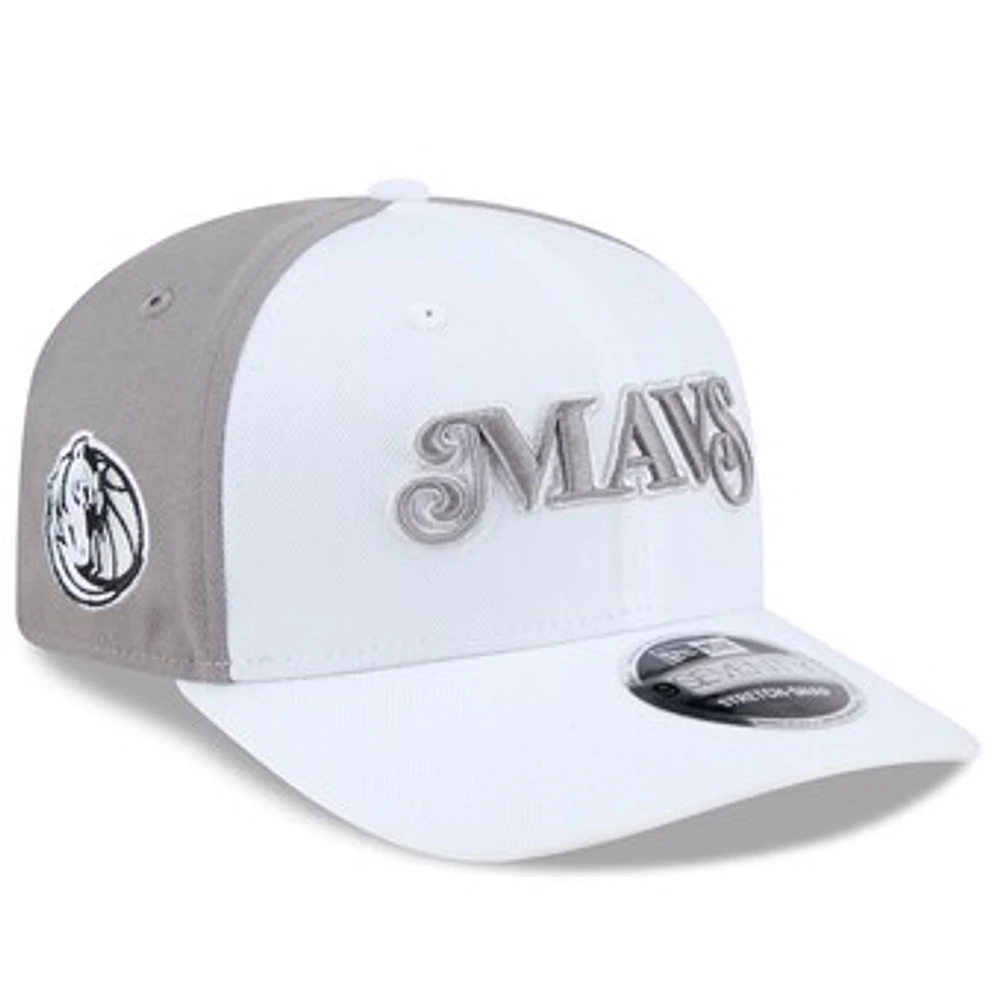 Men's New Era  White Dallas Mavericks 2024/25 City Edition 9SEVENTY Stretch-Snap Hat