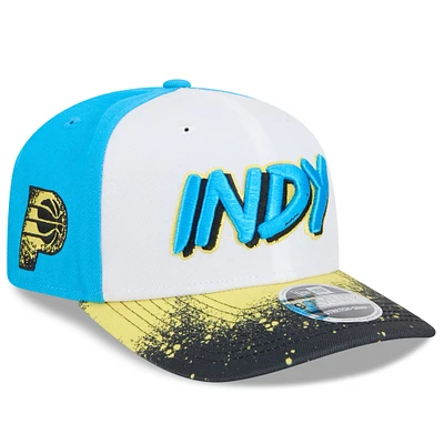 Men's New Era  White Indiana Pacers 2024/25 City Edition 9SEVENTY Stretch-Snap Hat