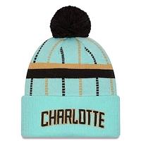 Men's New Era  Turquoise Charlotte Hornets 2024/25 City Edition Cuffed Knit Hat with Pom