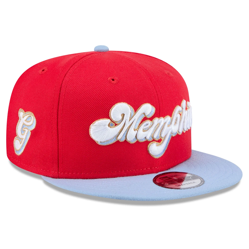 Youth New Era  Red Memphis Grizzlies 2024/25 City Edition 9FIFTY Snapback Hat