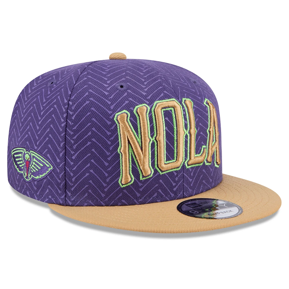 Youth New Era  Purple New Orleans Pelicans 2024/25 City Edition 9FIFTY Snapback Hat