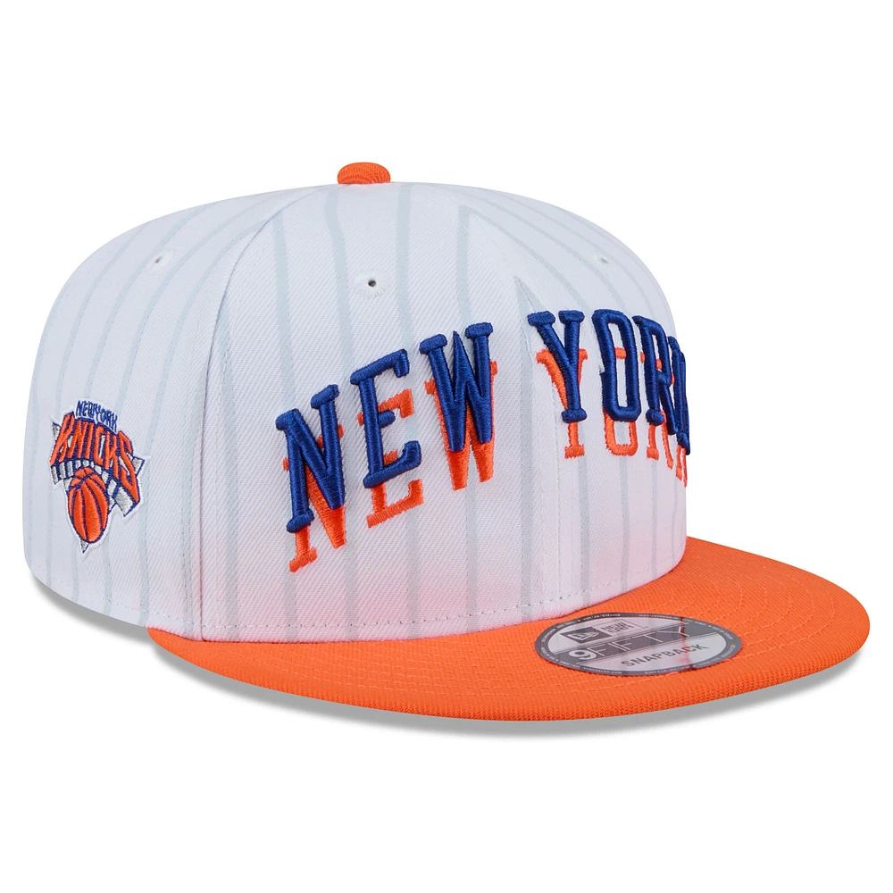 Youth New Era  White New York Knicks 2024/25 City Edition 9FIFTY Snapback Hat