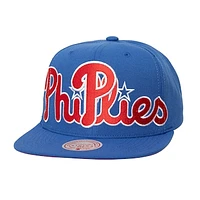 Men's Mitchell & Ness Royal Philadelphia Phillies Full Frontal Snapback Hat