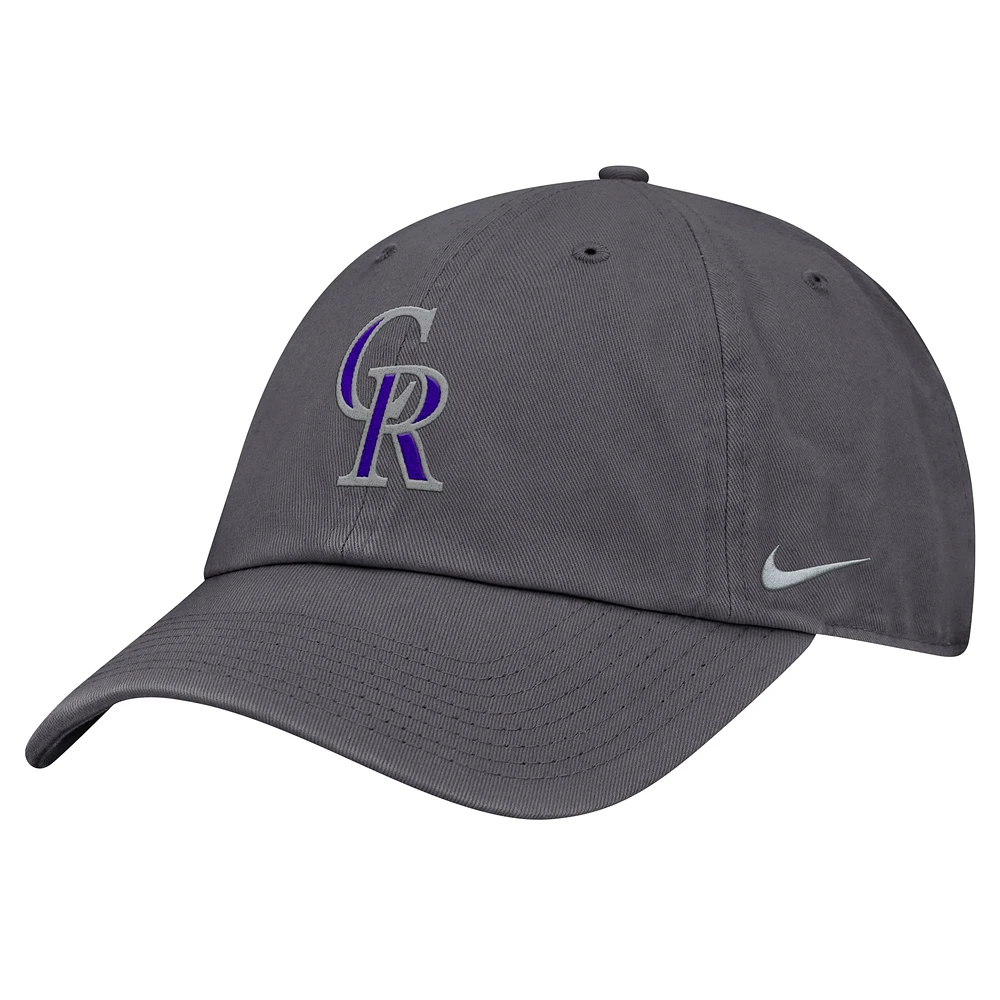 Men's Nike Gray Colorado Rockies Club Adjustable Hat