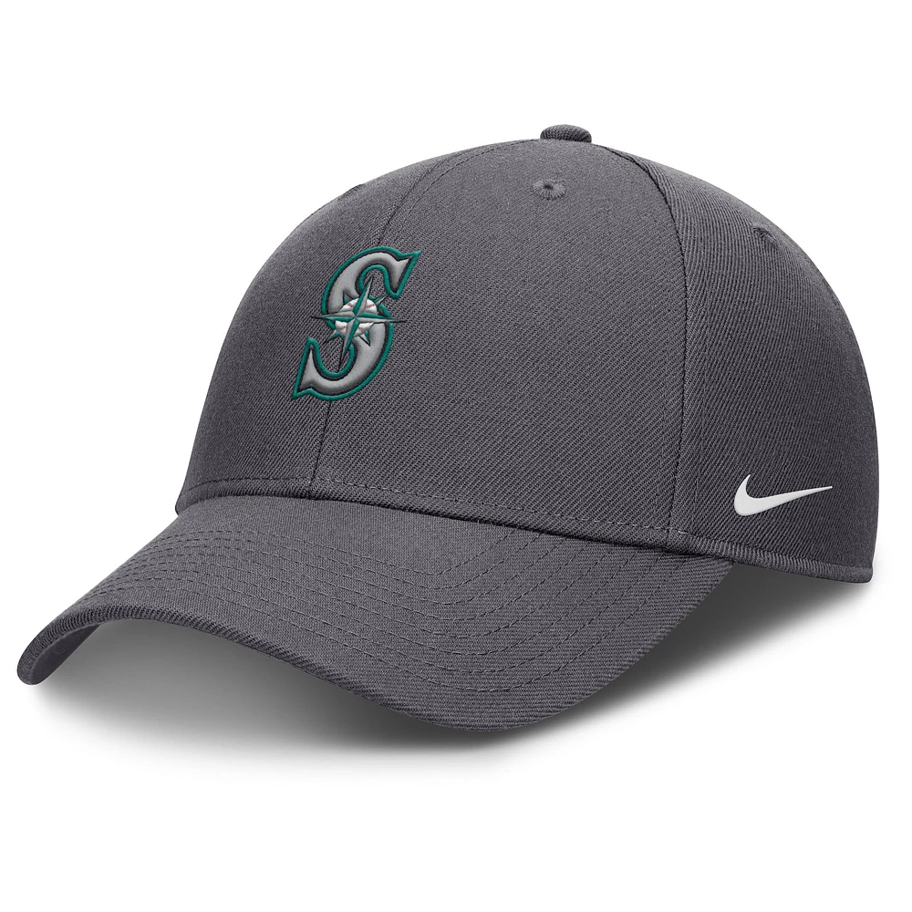 Men's Nike  Gray Seattle Mariners Club Performance Adjustable Hat