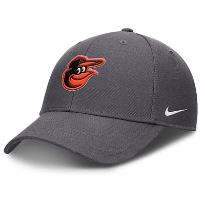 Men's Nike  Gray Baltimore Orioles Club Performance Adjustable Hat