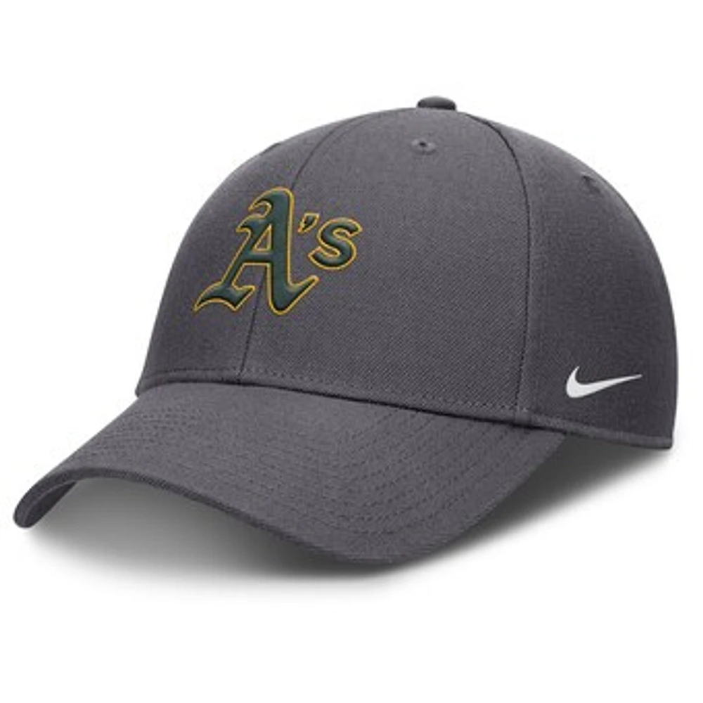 Men's Nike  Gray Oakland Athletics Club Performance Adjustable Hat