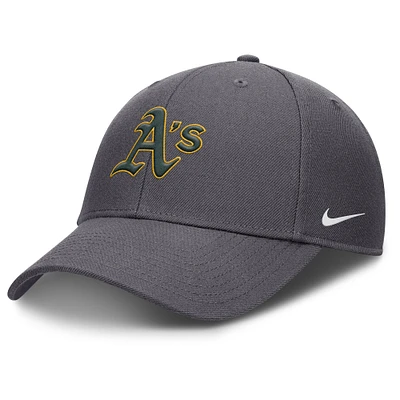 Men's Nike  Gray Oakland Athletics Club Performance Adjustable Hat