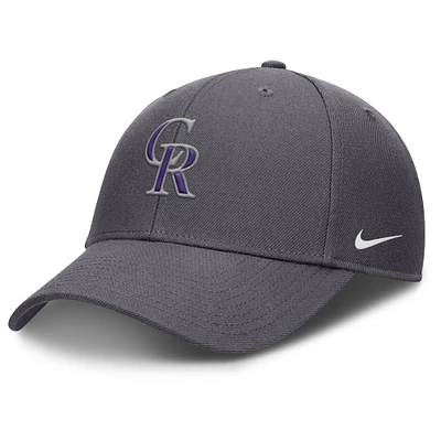 Men's Nike  Gray Colorado Rockies Club Performance Adjustable Hat