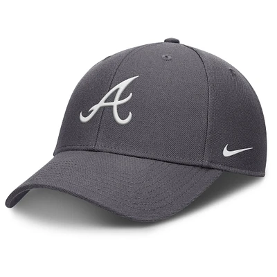 Men's Nike  Gray Atlanta Braves Club Performance Adjustable Hat