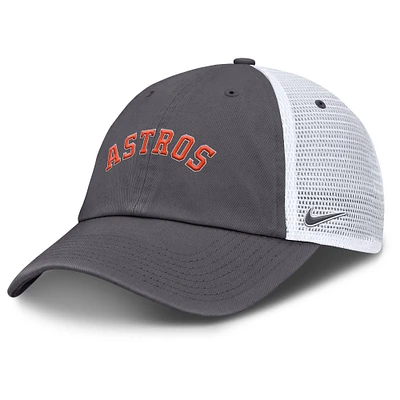 Men's Nike Gray Houston Astros Wordmark Club Adjustable Trucker Hat