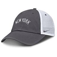 Men's Nike Gray New York Yankees Wordmark Club Adjustable Trucker Hat