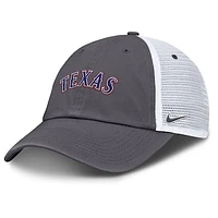 Men's Nike Gray Texas Rangers Wordmark Club Adjustable Trucker Hat