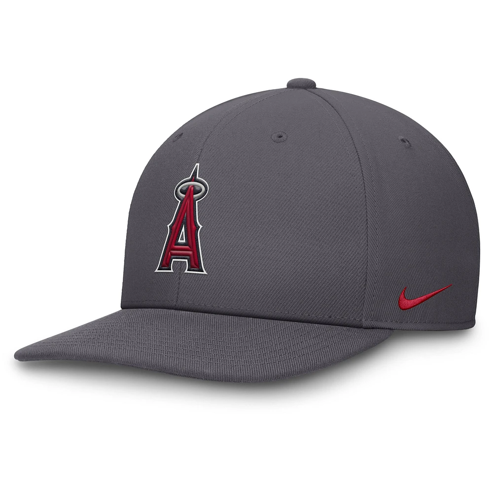 Men's Nike Gray Los Angeles Angels Pro Performance Snapback Hat