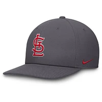 Men's Nike Gray St. Louis Cardinals Pro Performance Snapback Hat