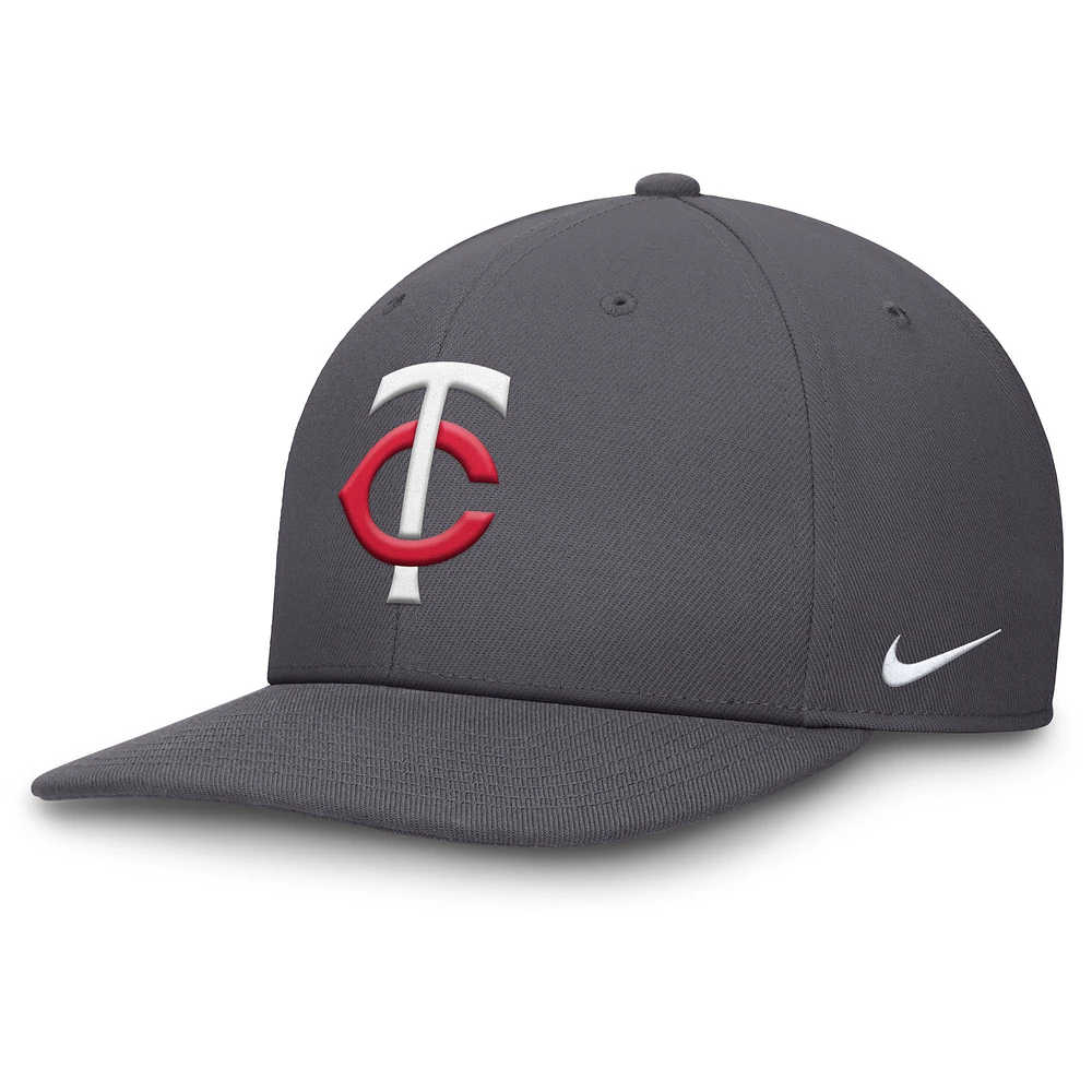 Men's Nike Gray Minnesota Twins Pro Performance Snapback Hat