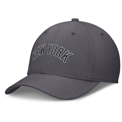 Men's Nike  Gray New York Yankees Swoosh Performance Flex Hat