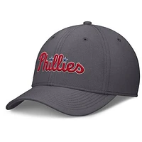 Men's Nike  Gray Philadelphia Phillies Swoosh Performance Flex Hat