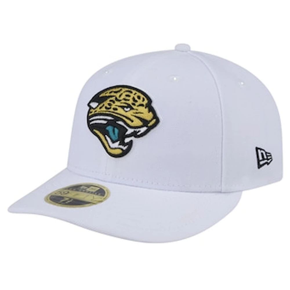 Men's New Era  White Jacksonville Jaguars Throwback Logo Omaha Low Profile 59FIFTY Fitted Hat