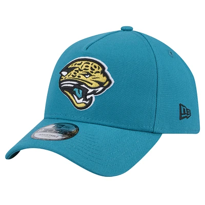 Men's New Era  Teal Jacksonville Jaguars Throwback Logo Standard A-Frame 9FORTY Adjustable Hat