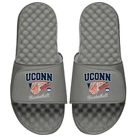 Unisex ISlide  Gray UConn Huskies Swish Slide Sandals