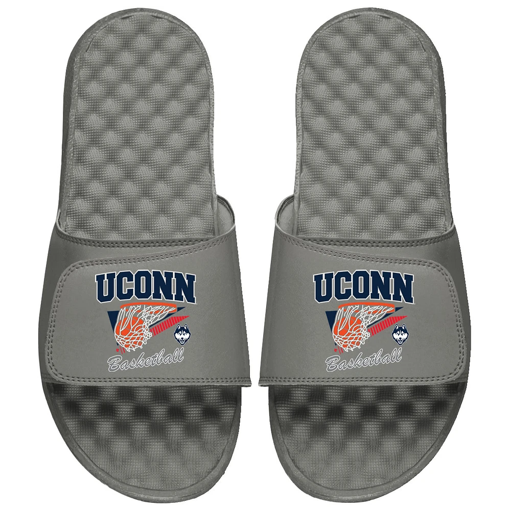 Unisex ISlide Gray UConn Huskies Swish Slide Sandals