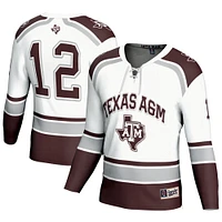Youth GameDay Greats #12 White Texas A&M Aggies Hockey Fashion Jersey