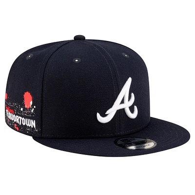 Men's MLB x Guy Fieri’s Flavortown Navy Atlanta Braves 9FIFTY Snapback Hat