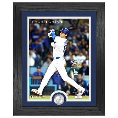 Highland Mint Shohei Ohtani Los Angeles Dodgers 13" x 16" First Dodger Home Run Silver Coin Photo Mint