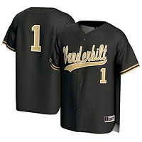 Youth GameDay Greats #1 Black Vanderbilt Commodores Baseball Lightweight Fashion Jersey