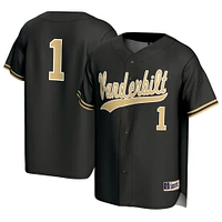 Youth GameDay Greats #1 Black Vanderbilt Commodores Baseball Lightweight Fashion Jersey