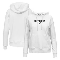 Women's Levelwear White New Jersey Devils Adorn City Capsule Pullover Hoodie